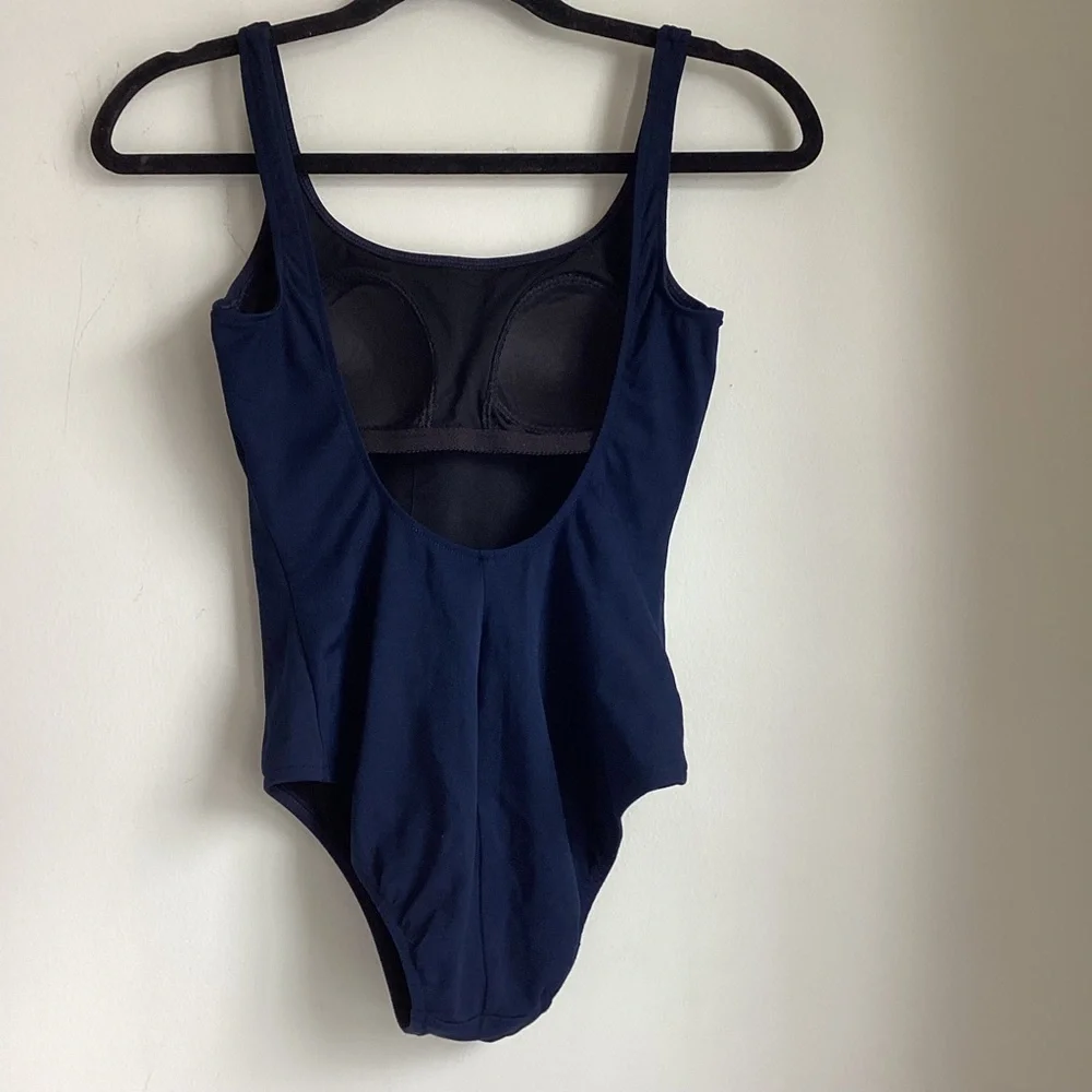 Ralph Lauren Blue Label One Piece Swimsuit Size 4 Navy Blue Classic Pony Logo - Picture 5 of 14